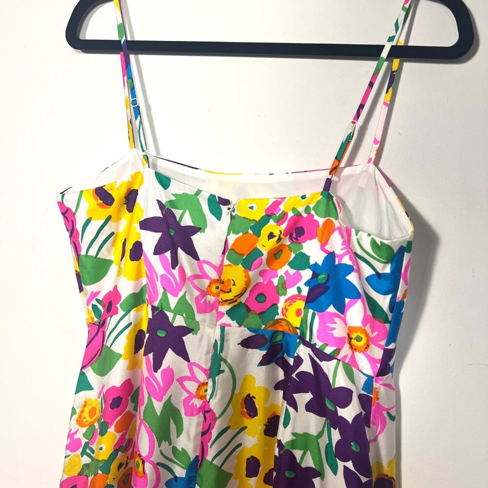 NWT JCrew Tiered 100% Silk Twill Floral Dress - Picture 3 of 5